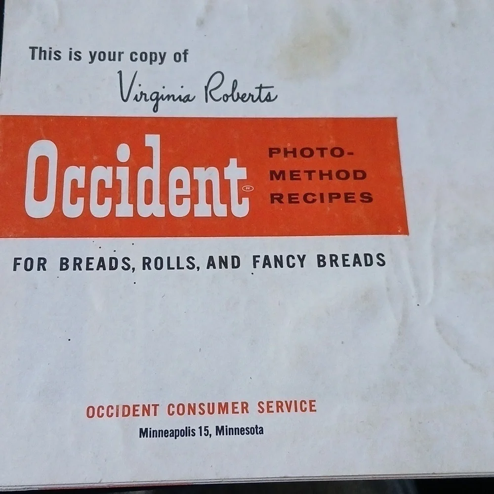 Vintage Pamphlet Bread Recipes Occident Photo-Method Cooking with Photos